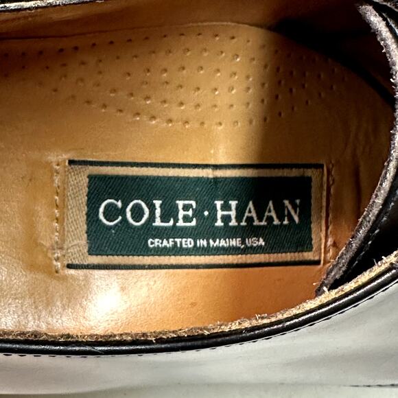 VERY GOOD Rancourt & Co. x Cole Haan Cap Toe Derby Black Calf Made Maine USA 10 - Picture 9 of 12